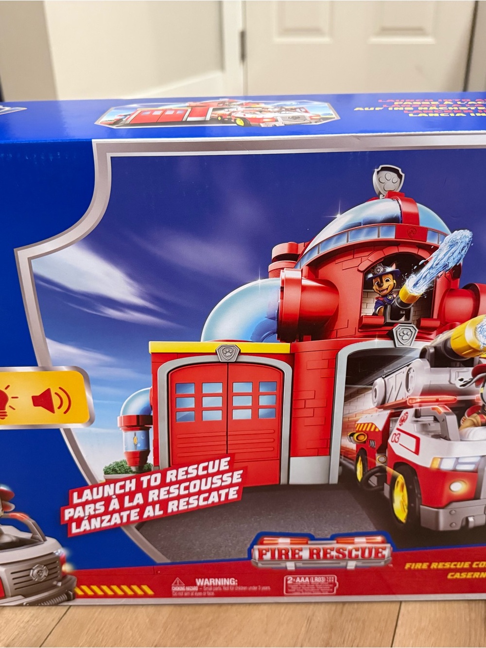 Paw Patrol Fire Rescue Headquarters Playset - Red, Blue, Yellow NWT